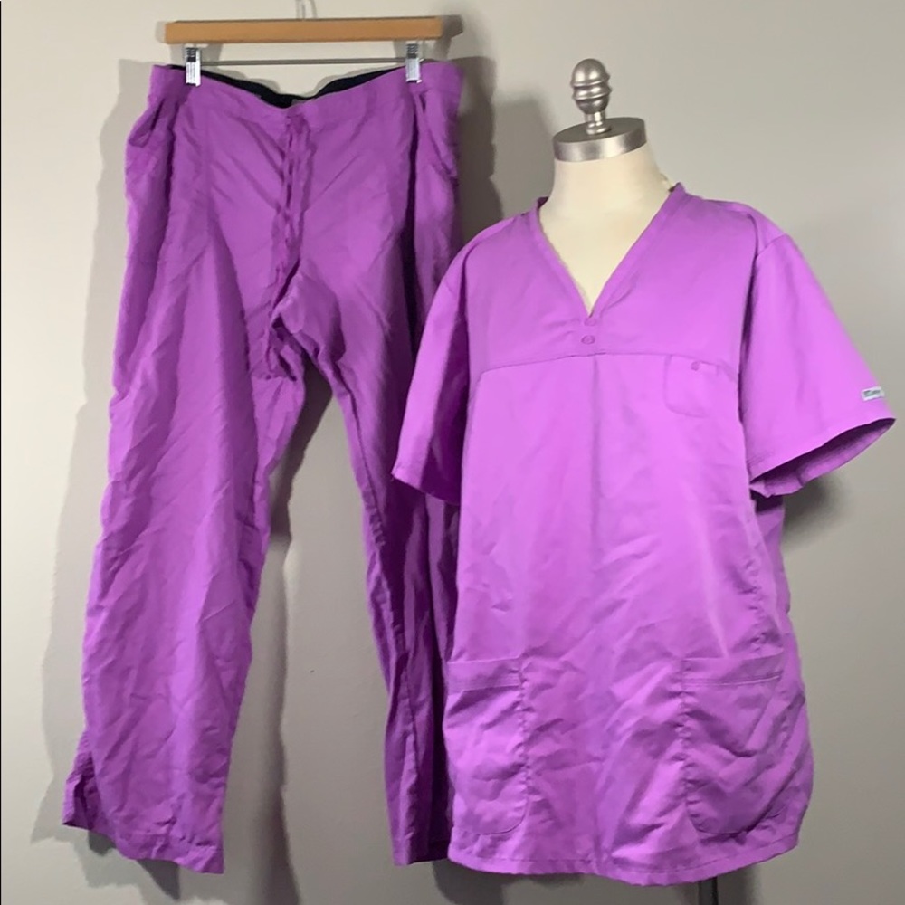 Greys anatomy scrub set lavender xl pants 2x top